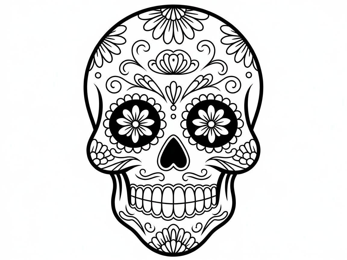 Bring Vibrancy to This Traditional Sugar Skull