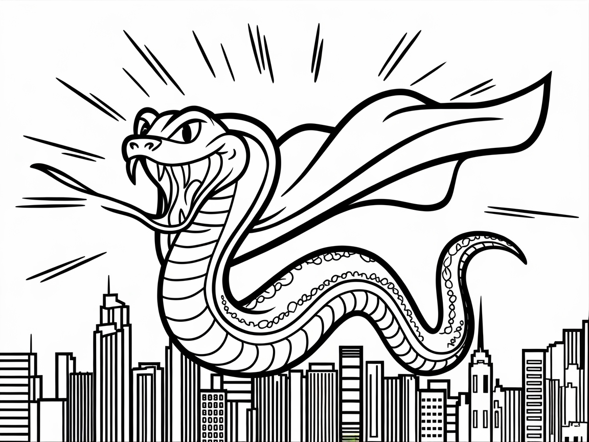 Soar Through the Skyline with This Heroic Cobra