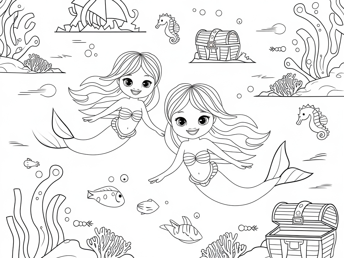 Dive into a Magical Underwater Mermaid World
