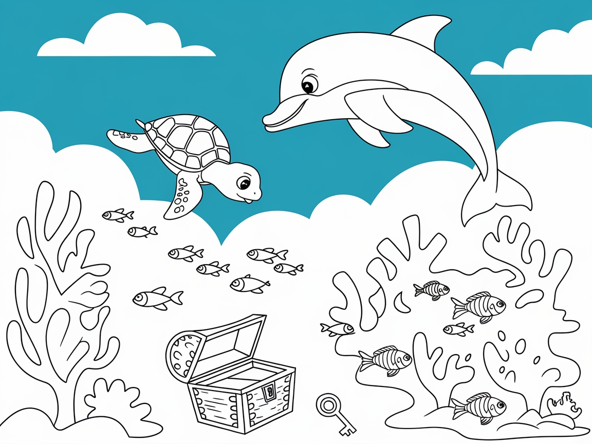 Dive Into This Underwater Fantasy Coloring Page