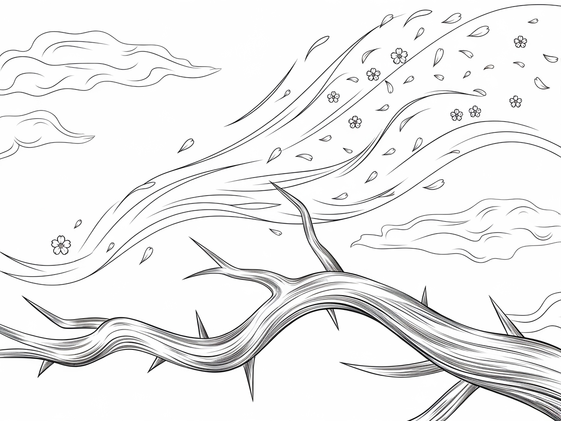 Embrace the Beauty of Nature with This Thorny Vine Scene