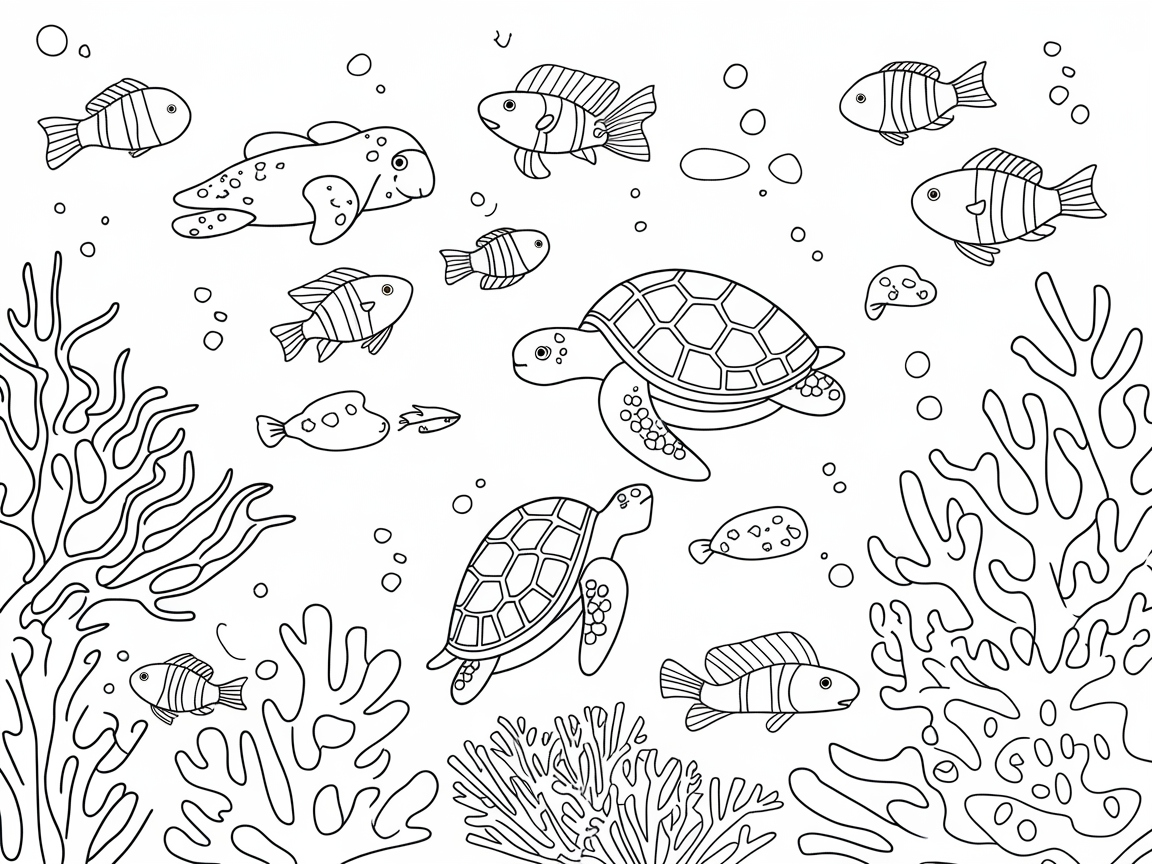 Dive into This Underwater Adventure with Turtles and Fish