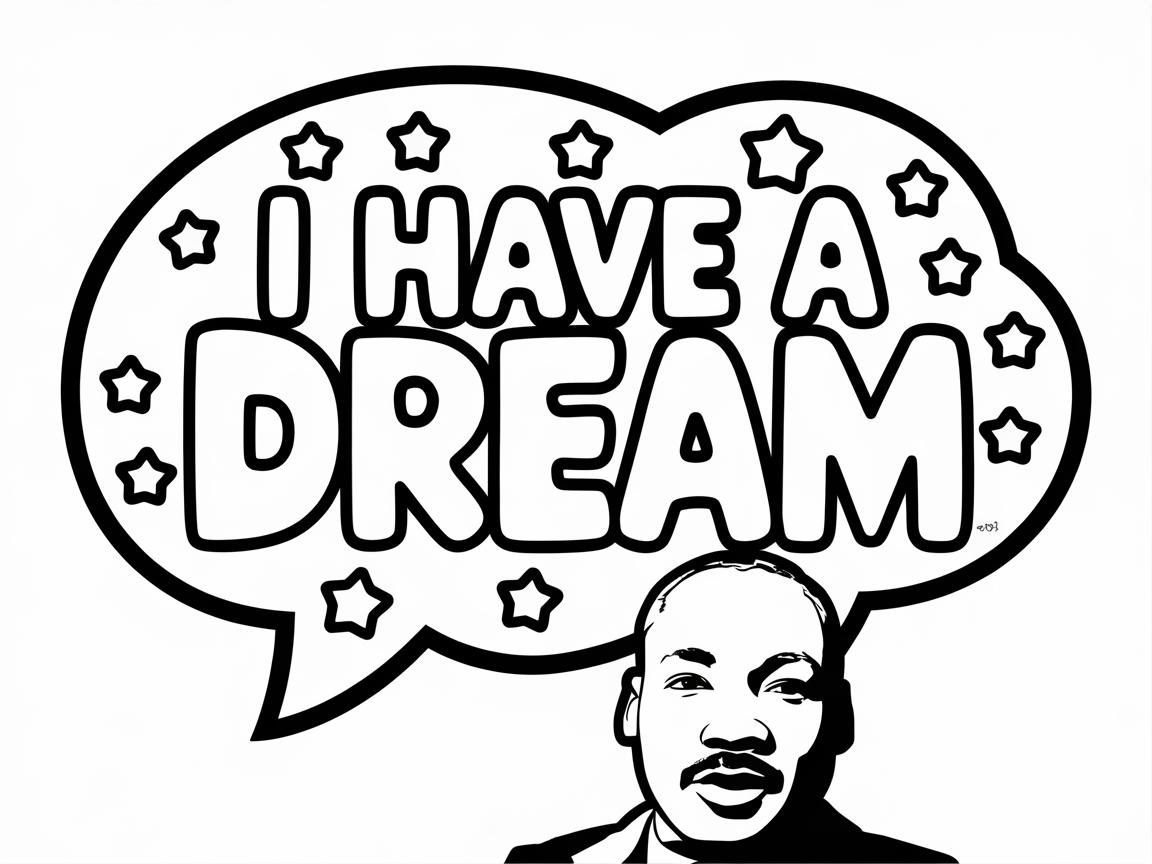 Dream Big with This Iconic MLK Quote Coloring Page