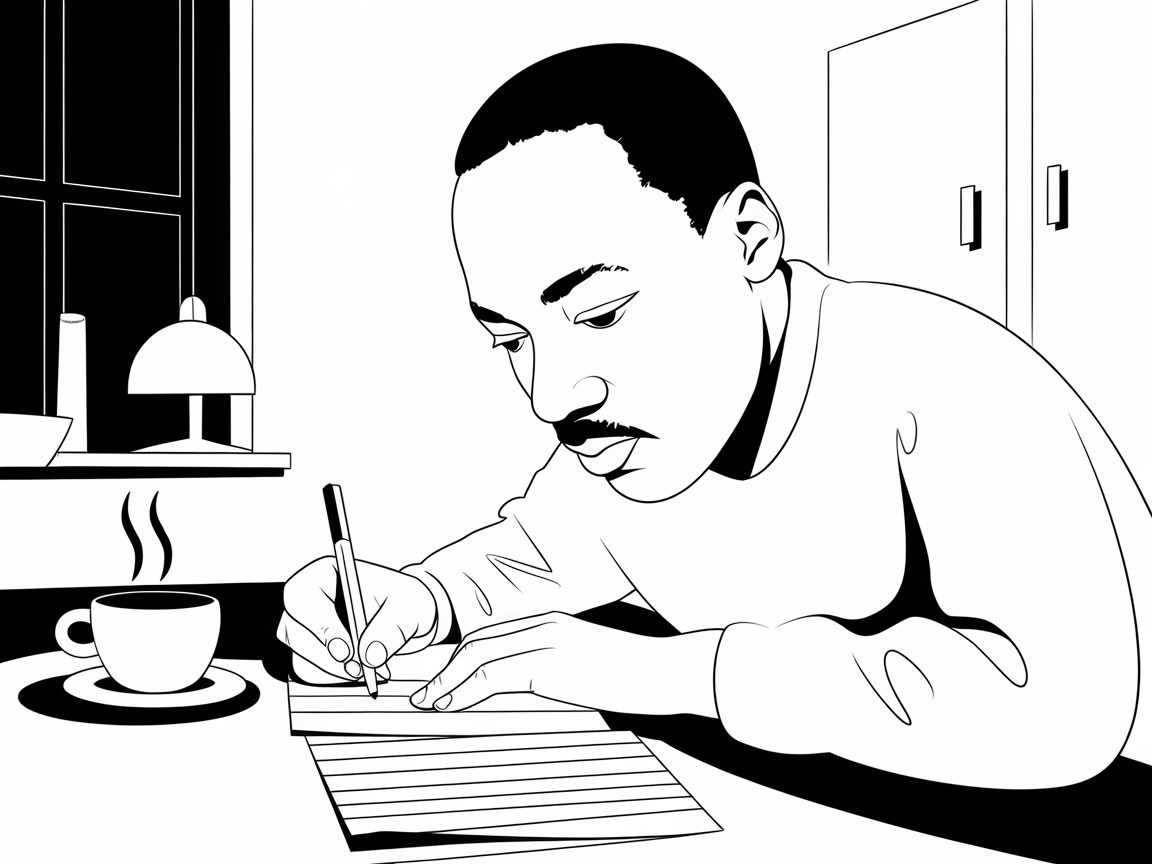 Capture a Moment of Thought with MLK at His Desk