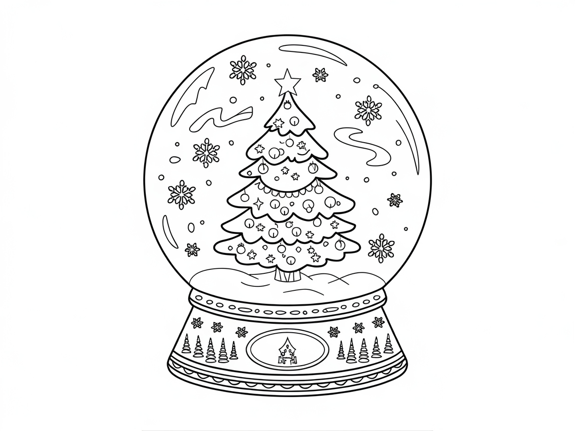Enchanting Christmas Tree Within a Snow Globe