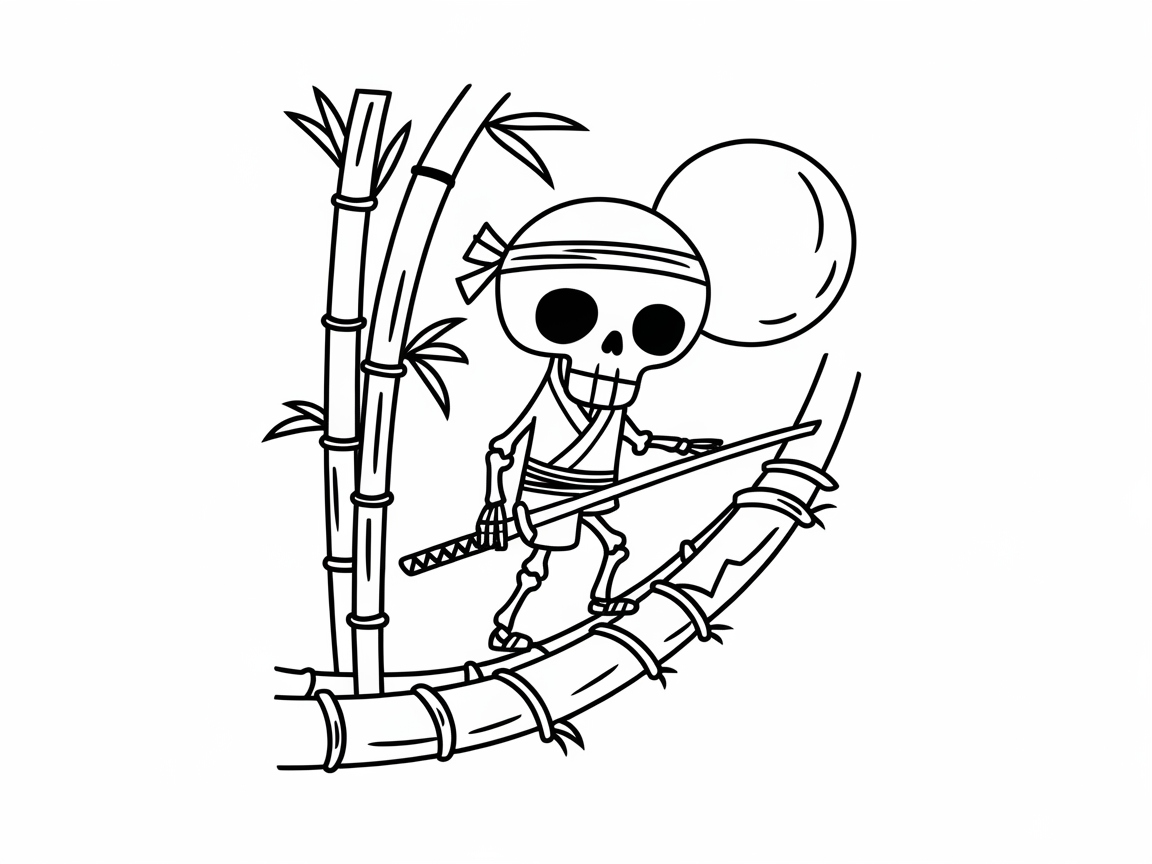 Embrace the Mystique with This Ninja Skeleton in Action