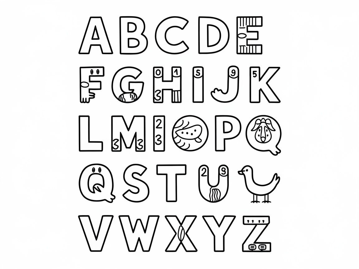 Explore the Alphabet with This Fun Letter Coloring Page