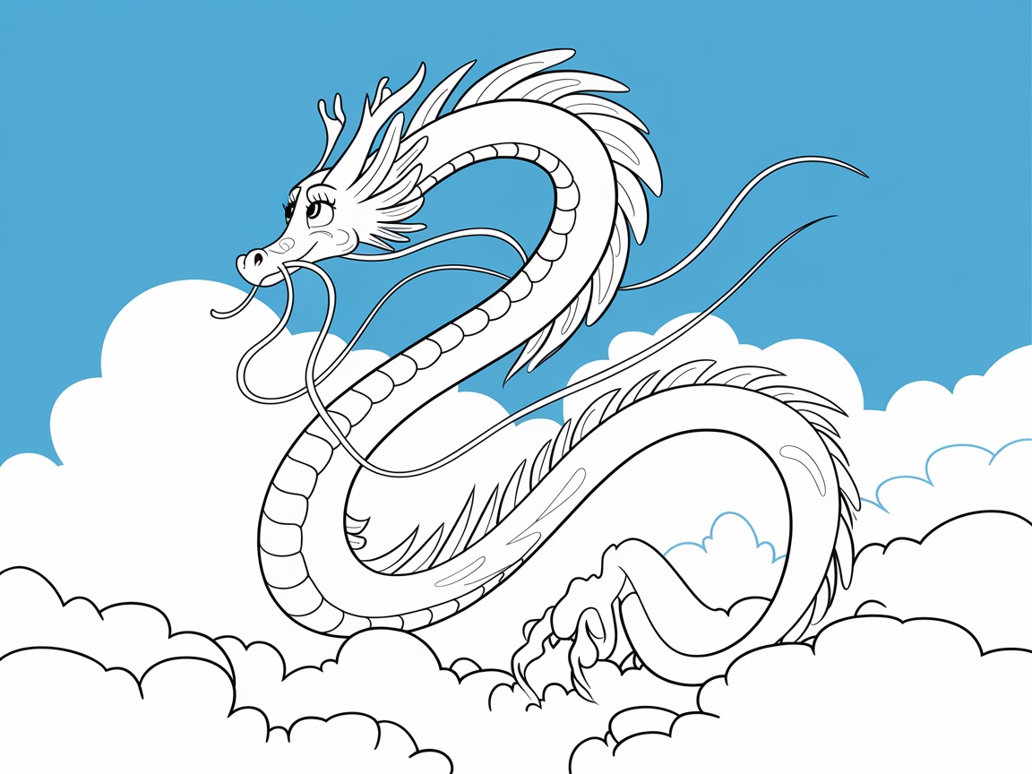 Soar with This Majestic Sky Dragon Design