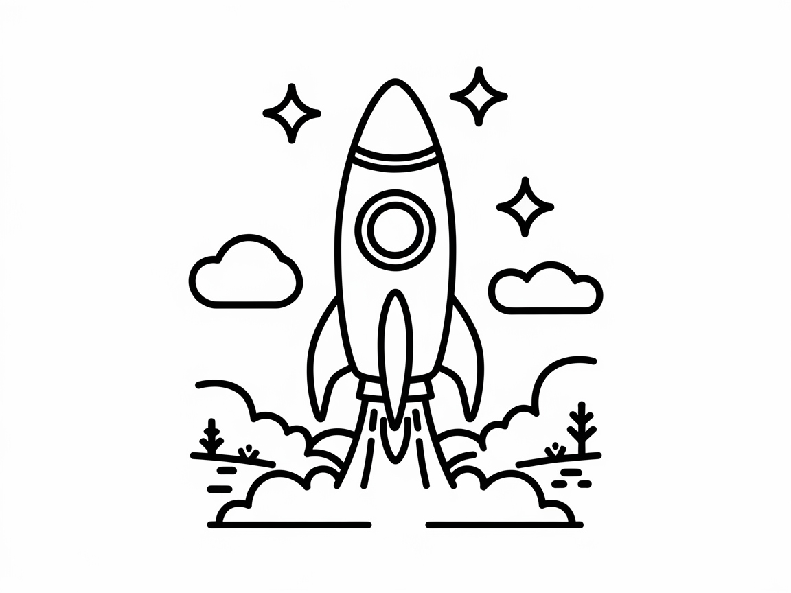 Blast Off to Creativity With This Rocket Coloring Page