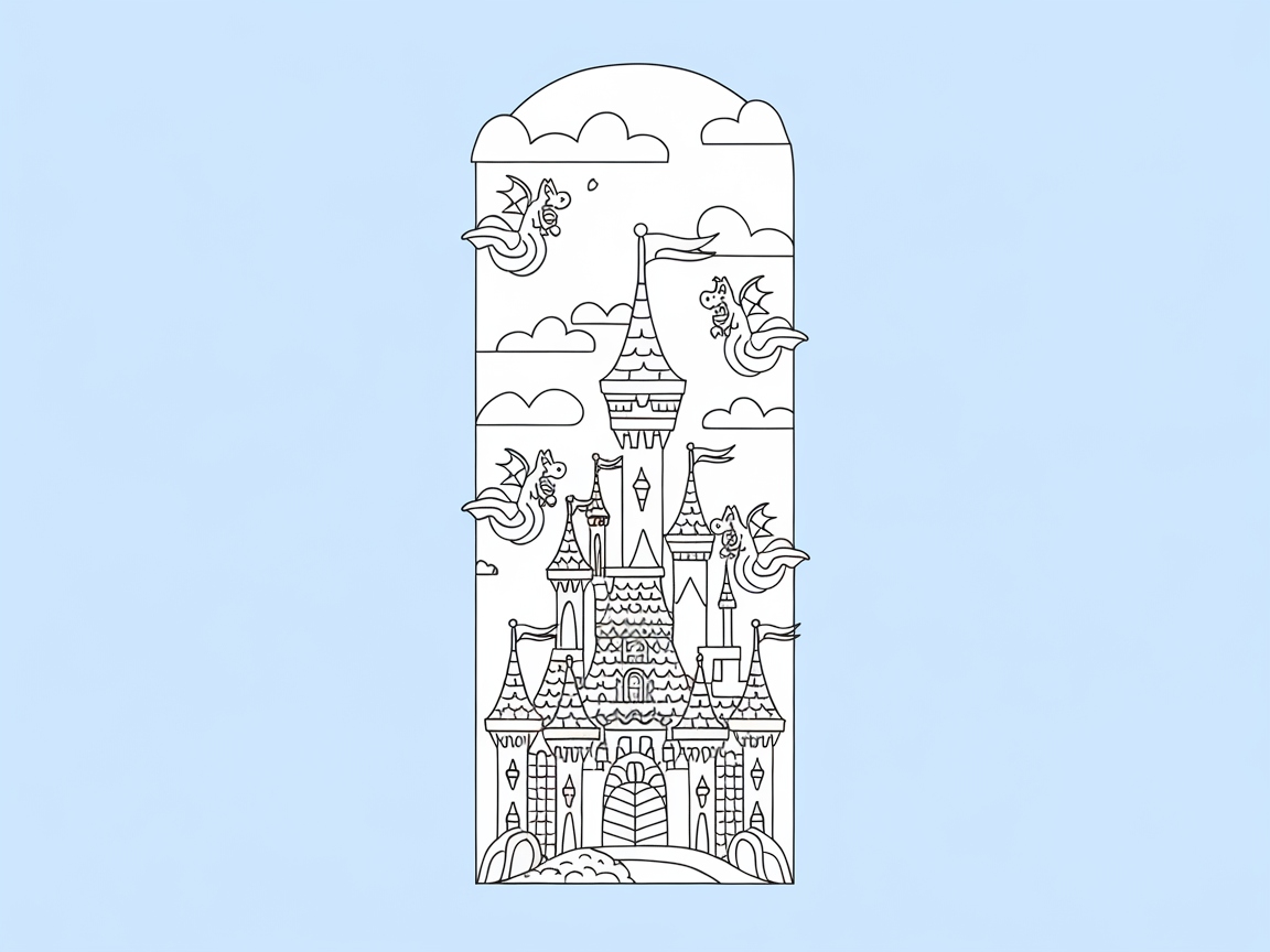 Bring Fantasy to Life with This Castle and Dragons Bookmark