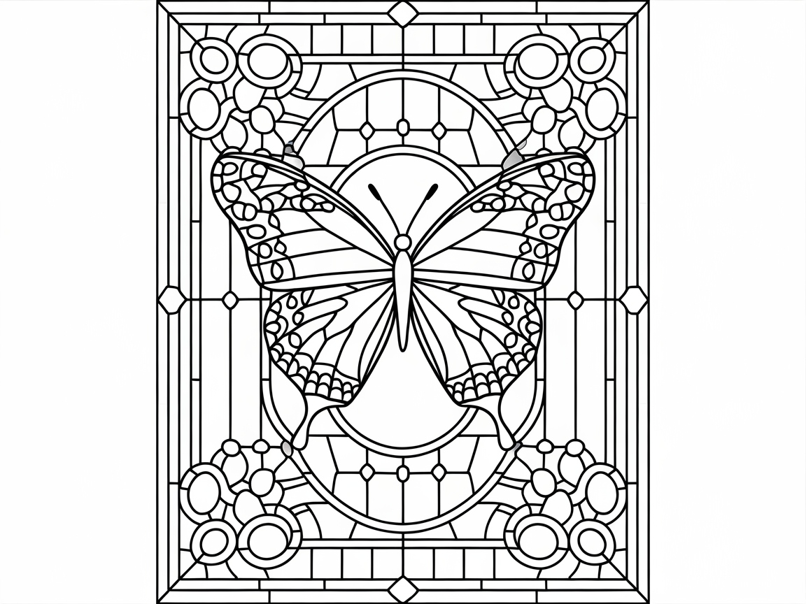 Craft a Masterpiece with This Stained Glass Butterfly Design