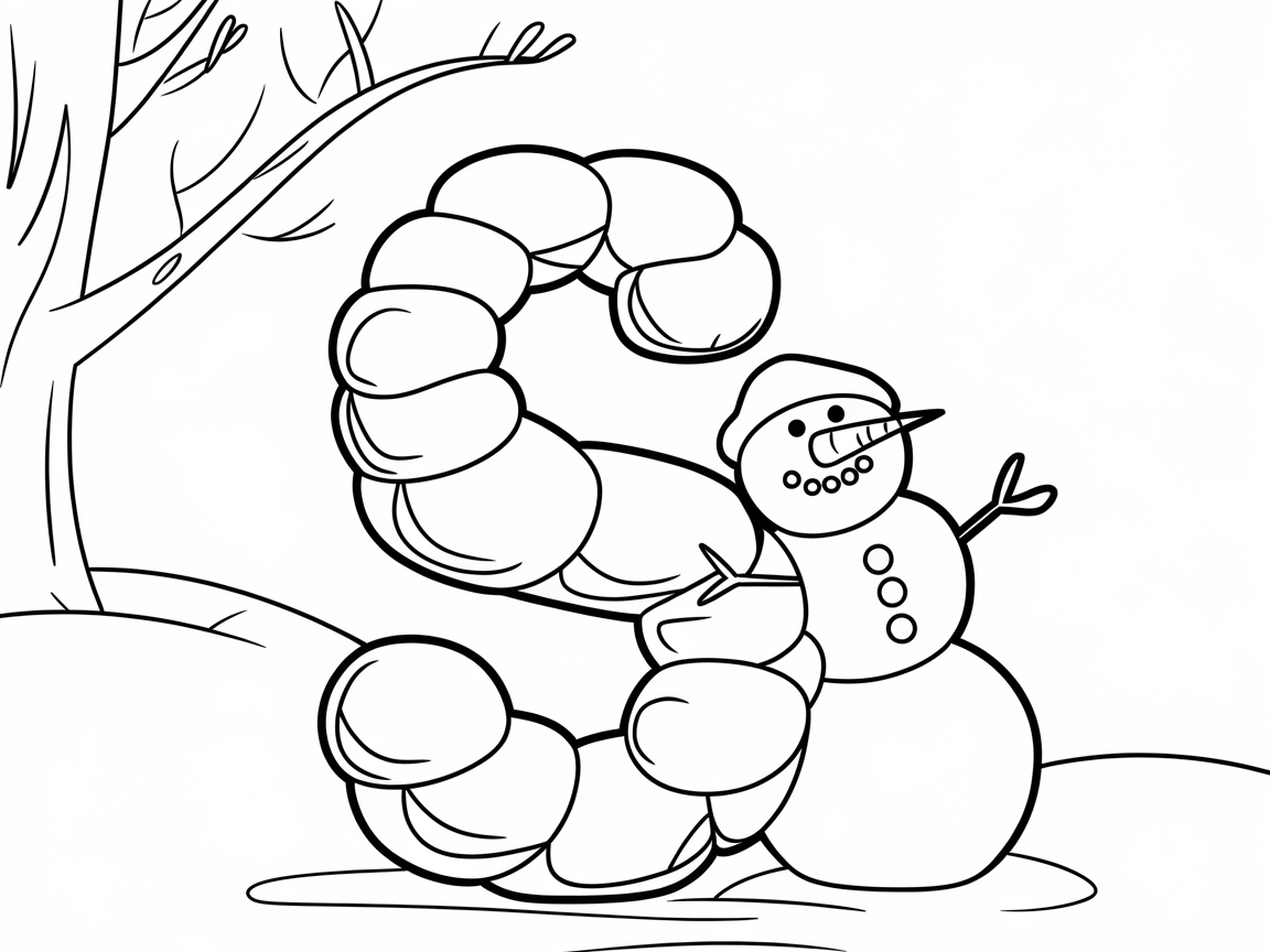 Wrap Up Warm with This Snowy S Coloring Page
