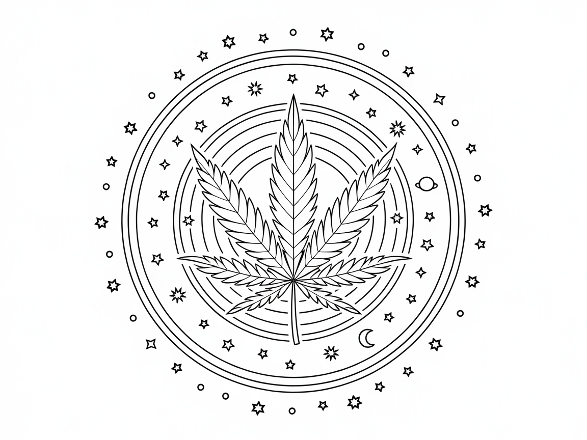 Explore the Cosmos with This Celestial Leaf Design