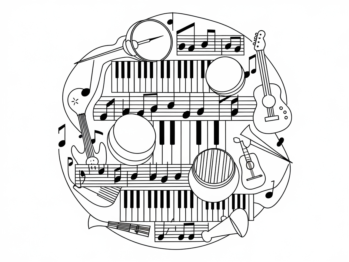 Musical Melody: A Harmonious Coloring Adventure
