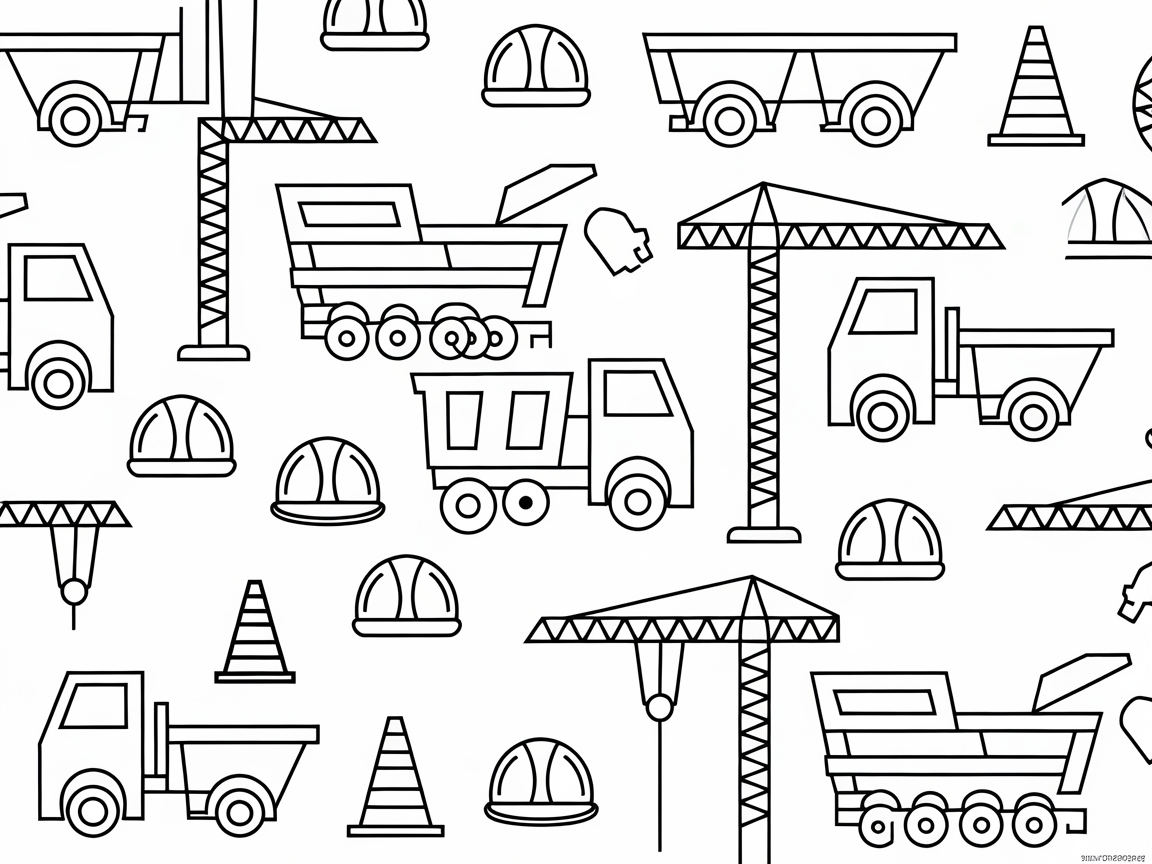 Get Creative with This Construction-Themed Coloring Page