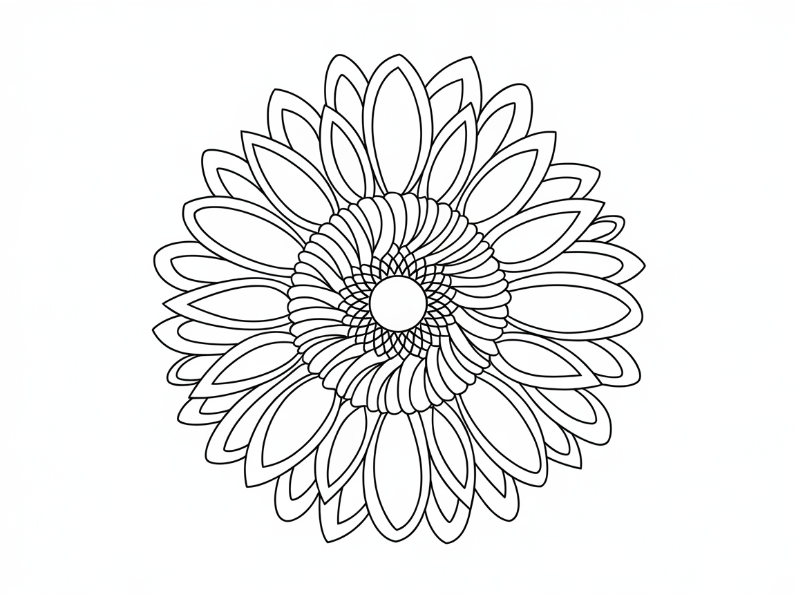 Geometric Flower Burst: Add Colorful Layers