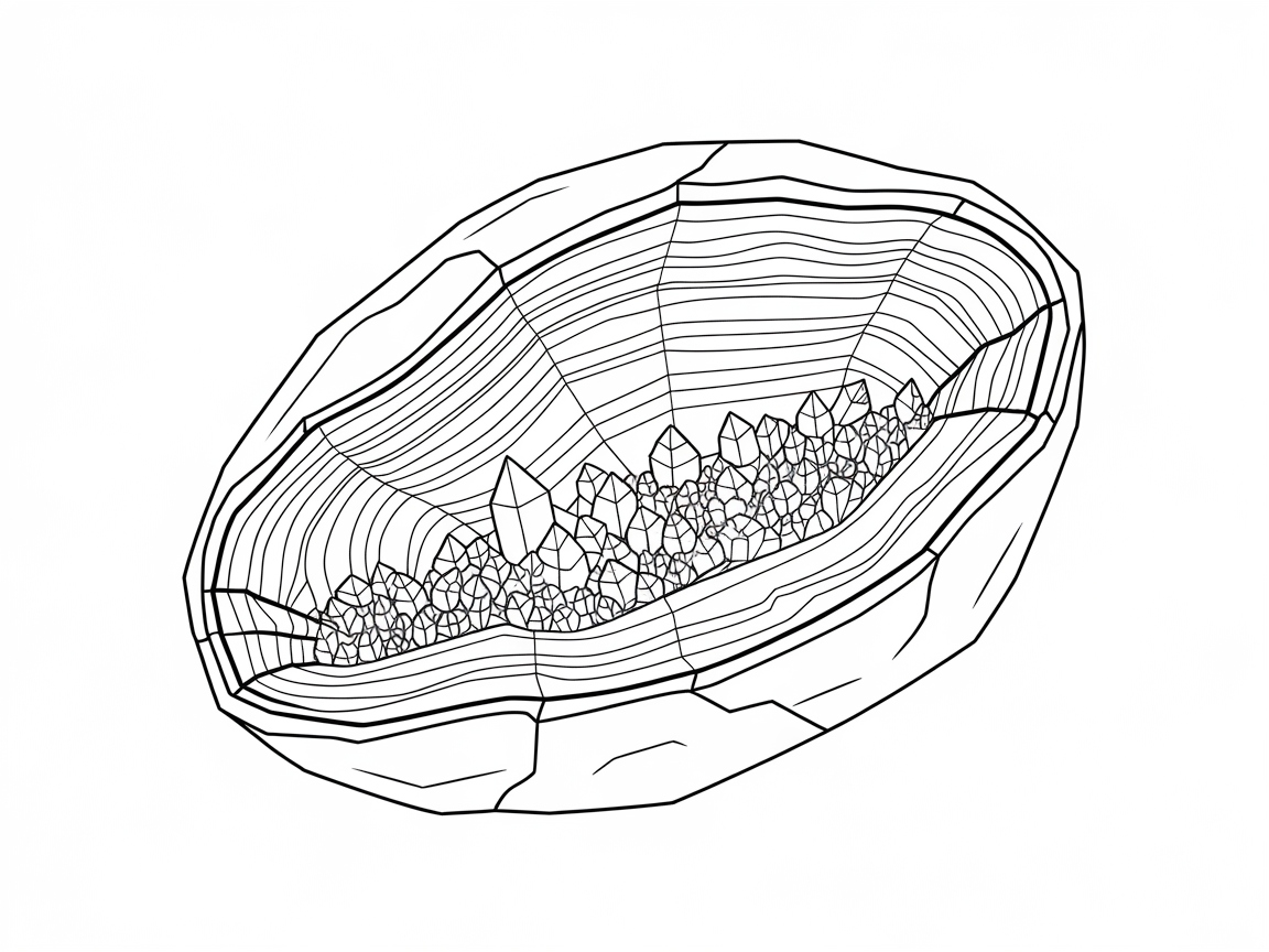 Explore the Intricate Layers of a Crystal Geode