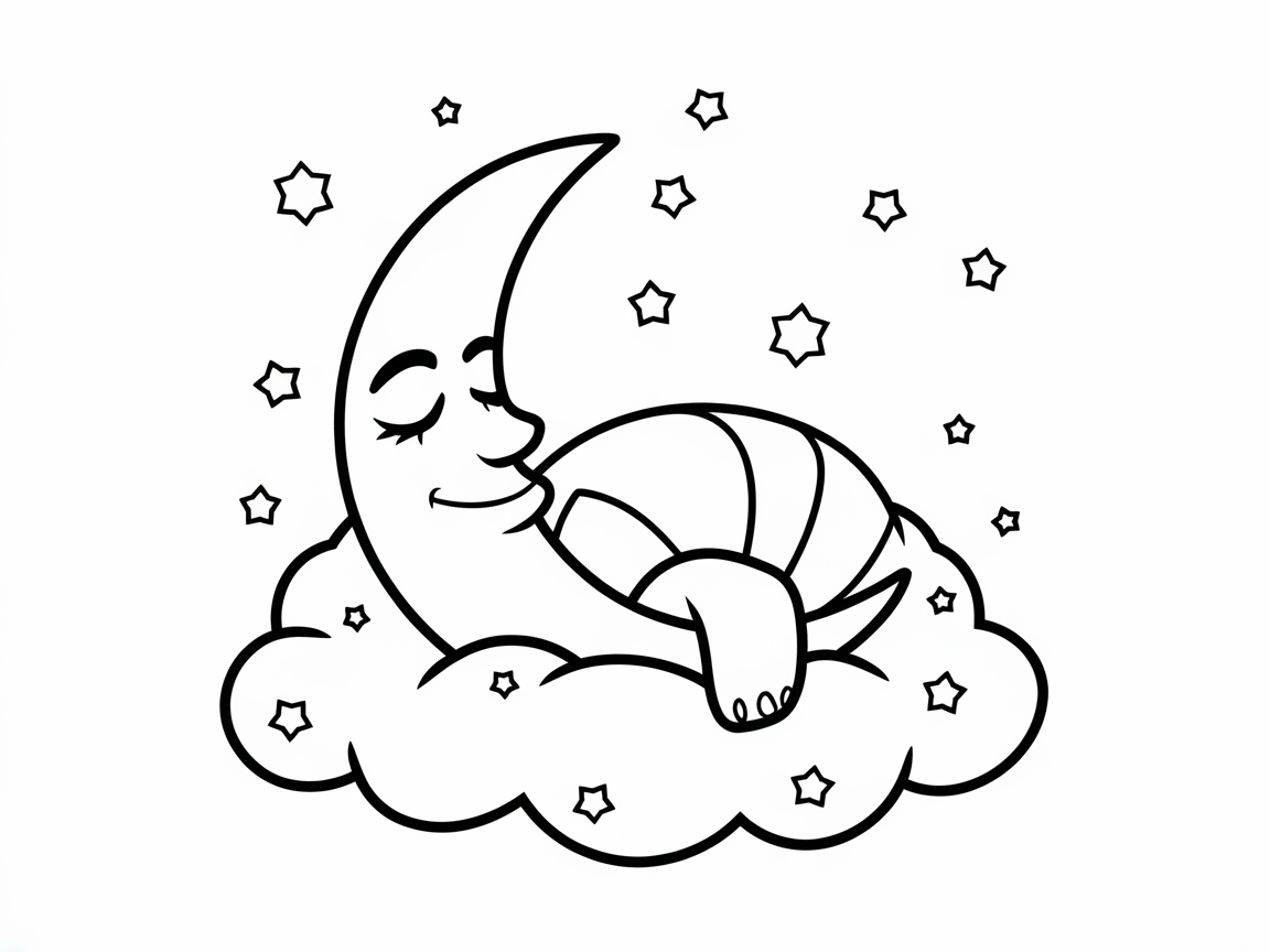 Dream Under the Stars with This Sleepy Moon Scene
