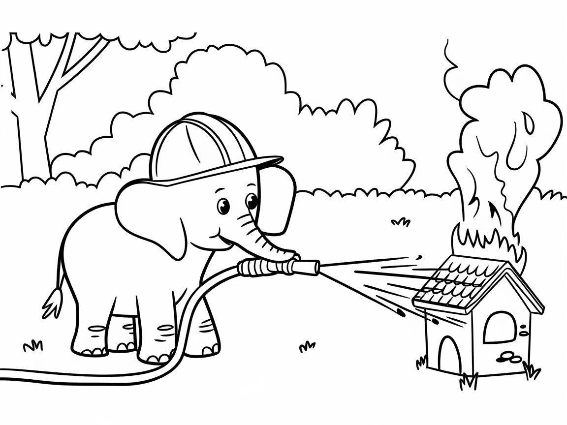 Firefighting Fun with Brave Elephant