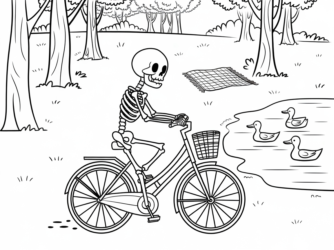 Pedal Through Nature with This Bicycle Skeleton Adventure