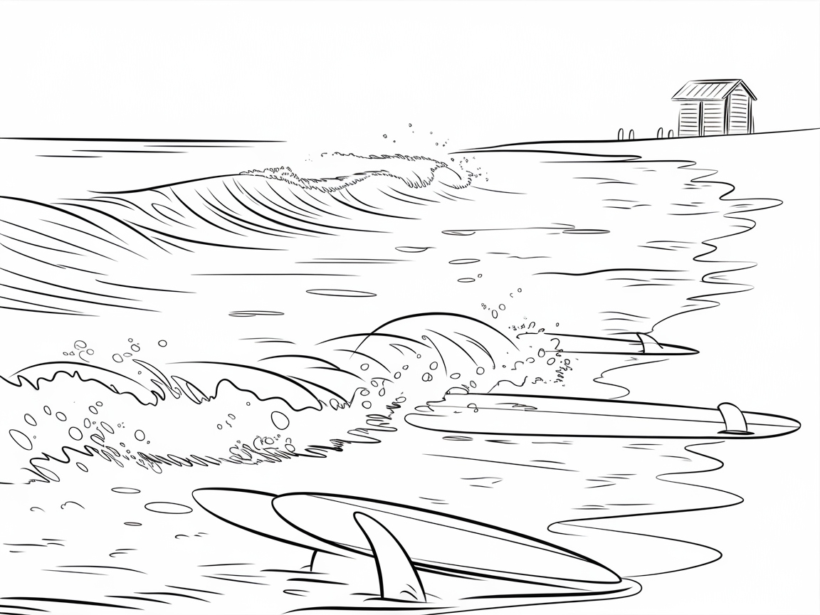 Ride the Waves With This Surfing Adventure Scene
