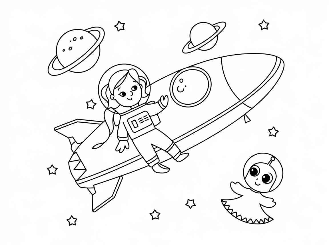 Blast Off with This Space Explorer and Her Friendly Alien
