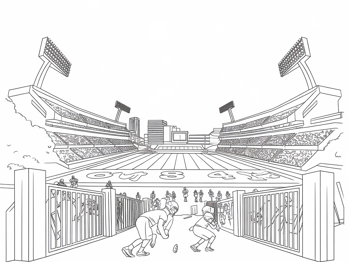 Enter the Arena: Color the Start of the Big Game