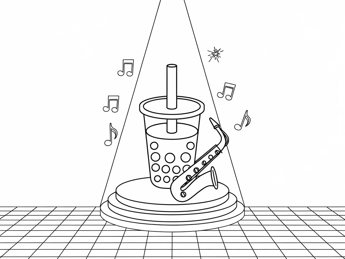 Jazz Up Your Creativity with This Musical Boba Scene