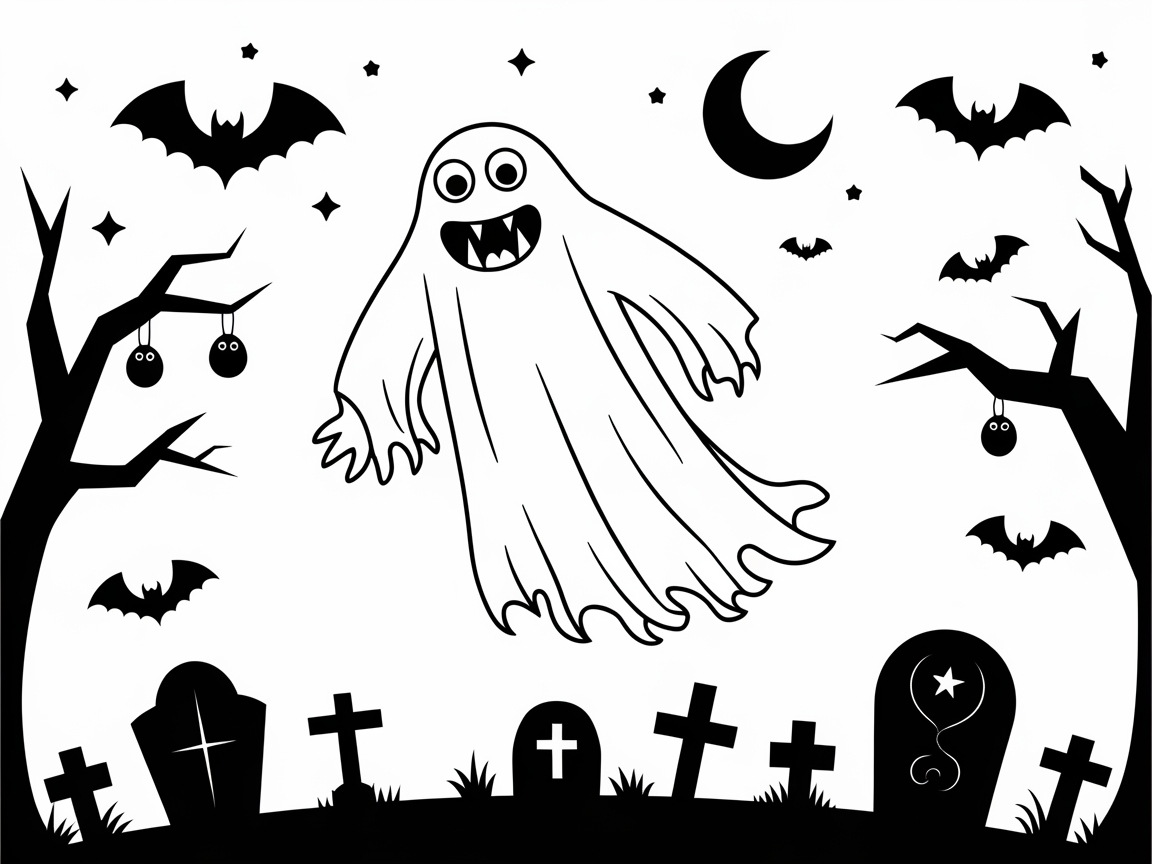 Spooky Ghost Adventure in the Graveyard