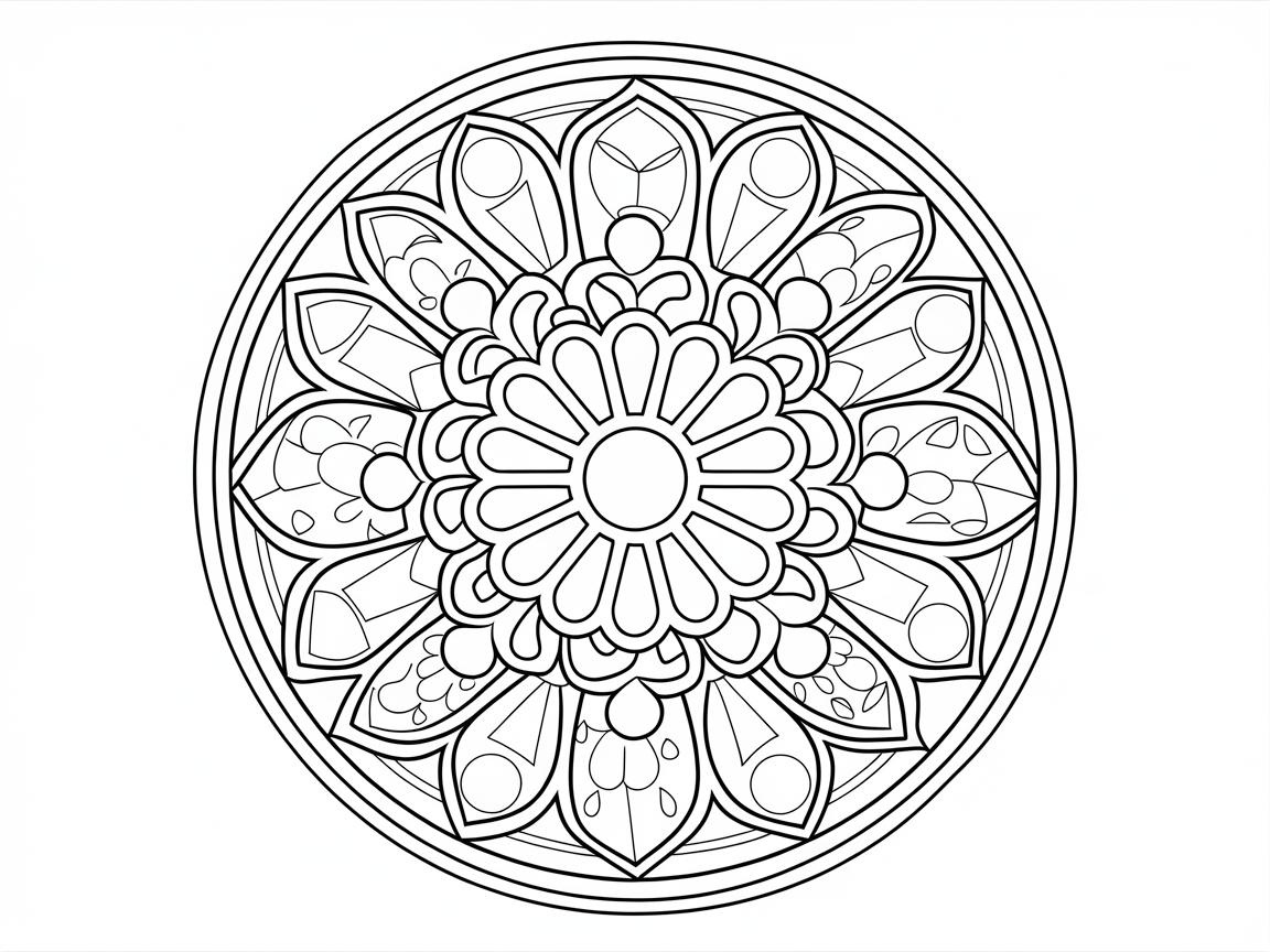 Immerse Yourself in This Regal Rose Window Mandala