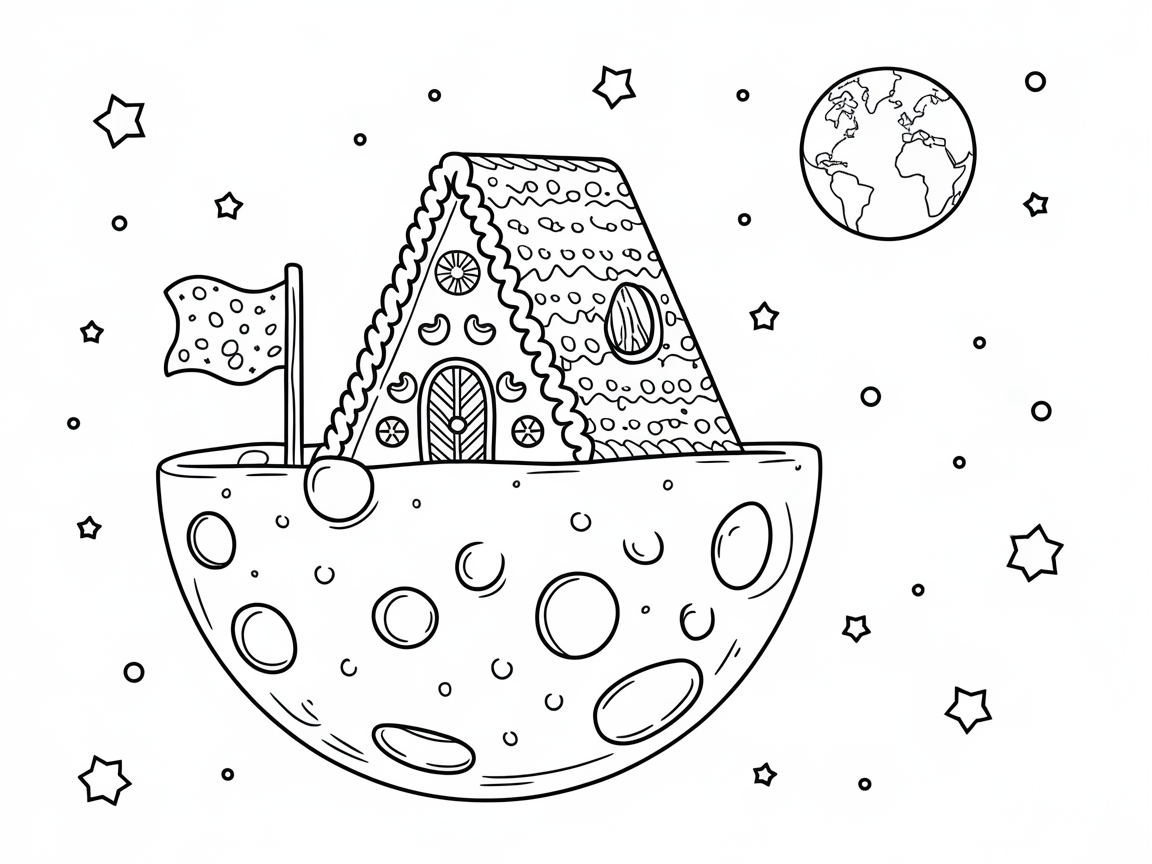 Launch Your Creativity with This Lunar Gingerbread House