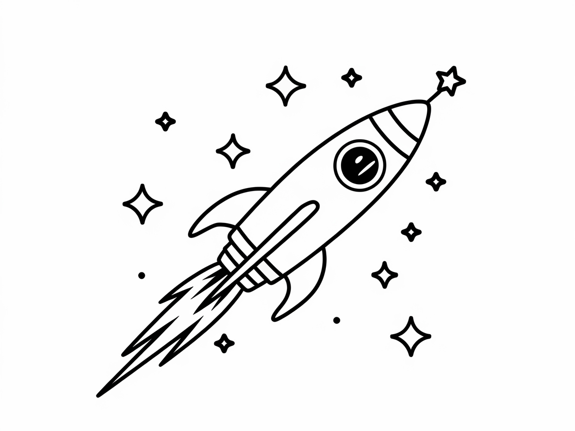 Blast Off with This Space-Themed S Coloring Page