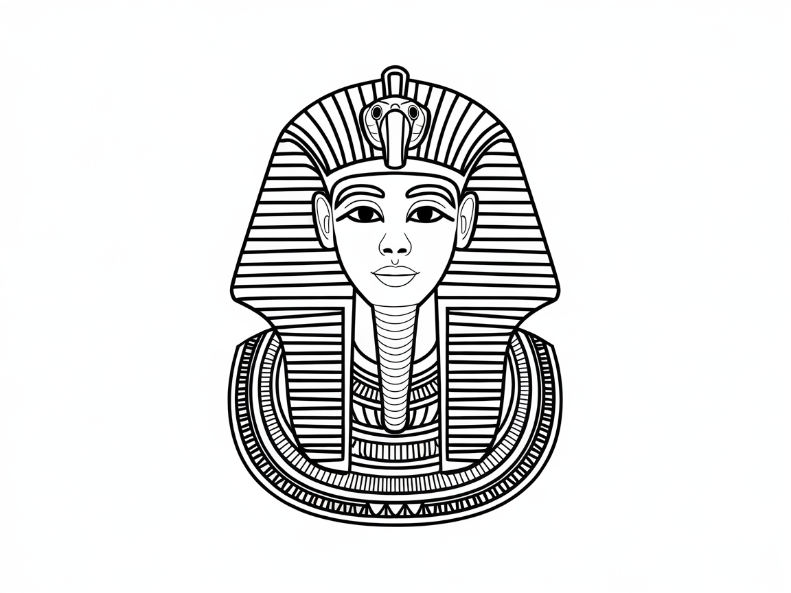 Embrace History with This Pharaoh Coloring Page