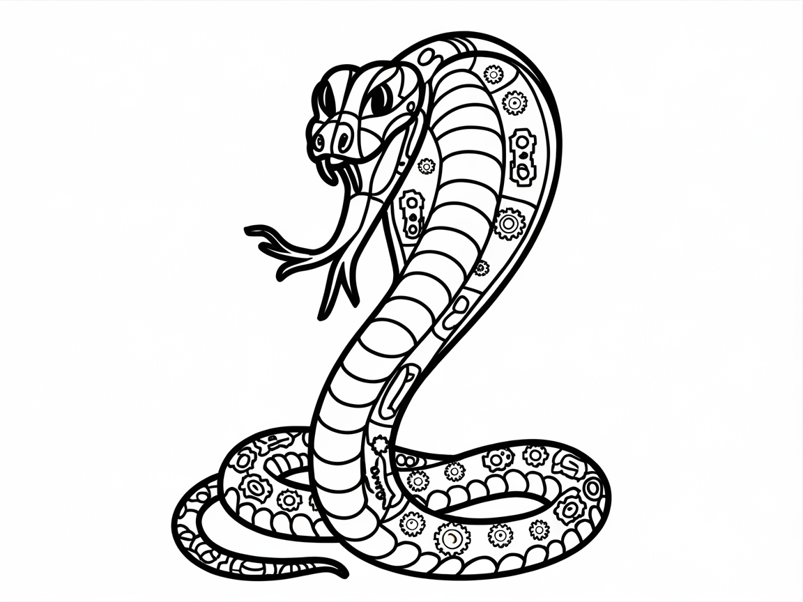 Dive into the Intricate Patterns of This Cobra Design