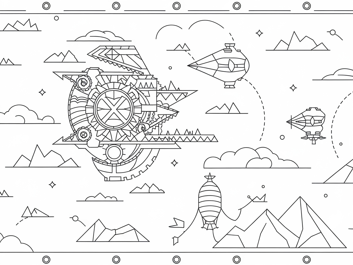 Navigate the Skies with This Steampunk Airship Map