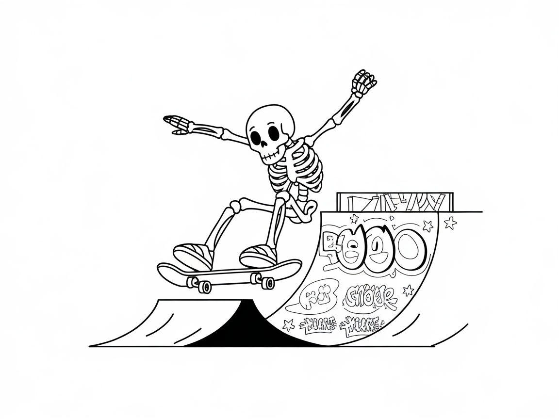 Shred Some Fun with This Skateboarding Skeleton