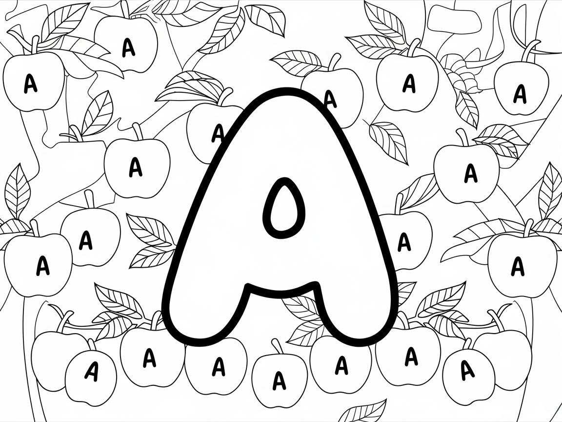 Color By Letter: Apple 