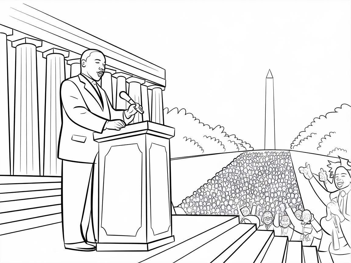 Color This Iconic Scene from the Steps of History