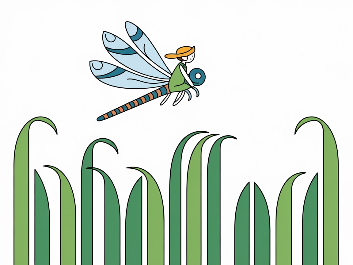 Whimsical Rider on a Dragonfly Adventure