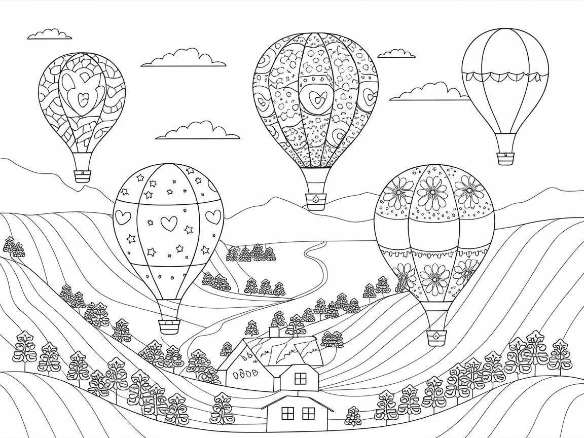 Charming Hot Air Balloon Serenade