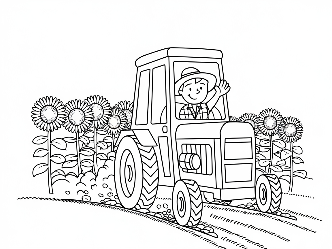 Wave Hello to the Sunflower Tractor Journey