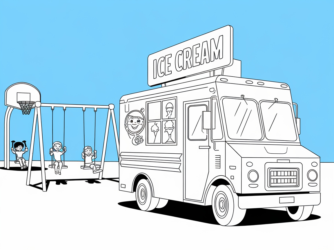 Playground Adventure with the Ice Cream Truck