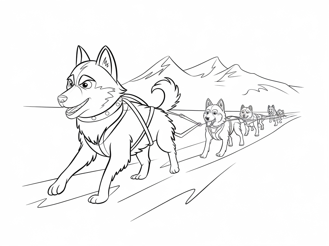Charming Husky Sled Team Adventure