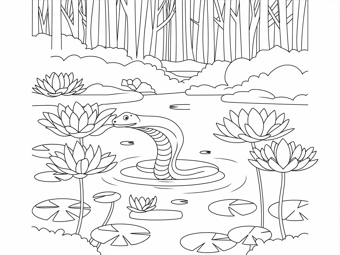 Immerse Yourself in This Serene Cobra Pond Scene