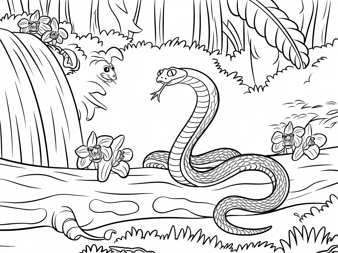 Jungle Adventure with a Curious Cobra
