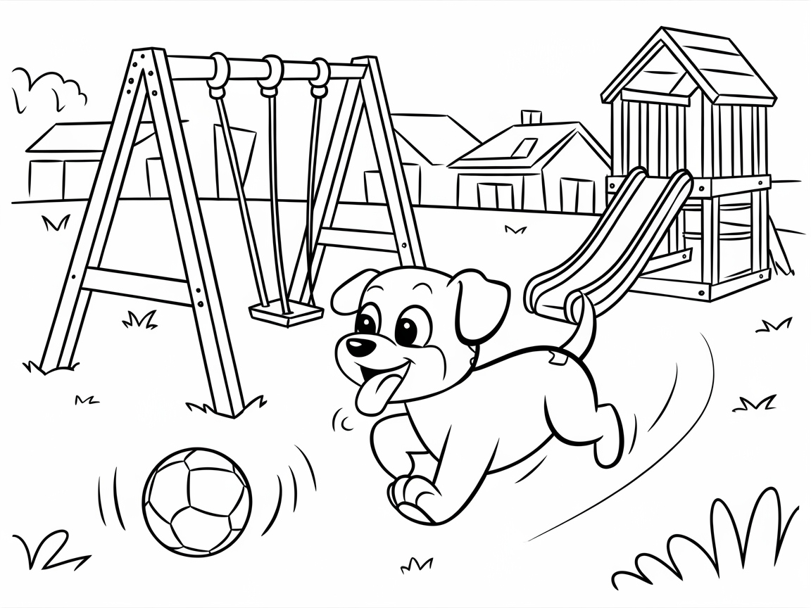 Playful Puppy Adventure in the Park