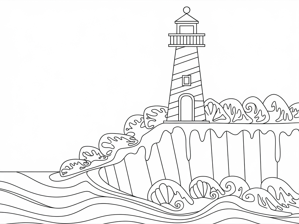 Bring the Lighthouse to Life with Waves of Color