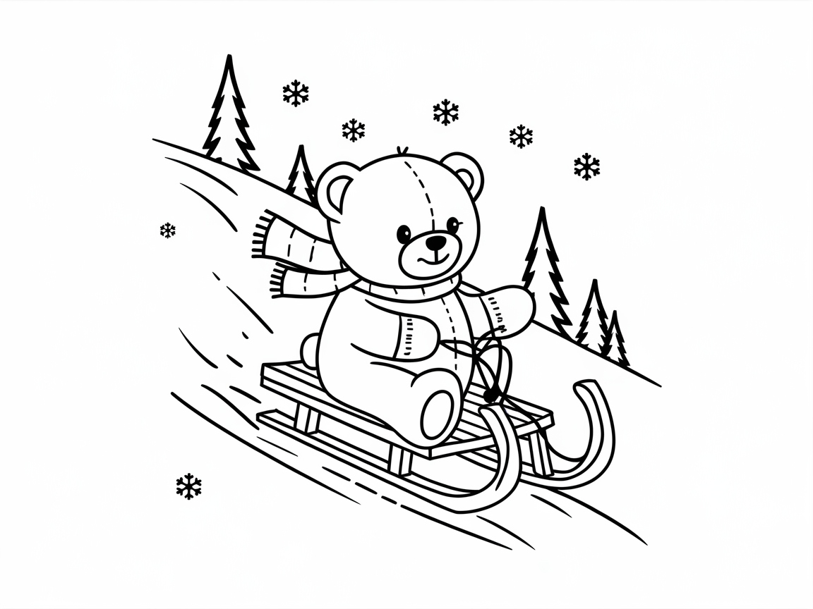 Slide into Winter Fun with This Sledding Teddy Bear