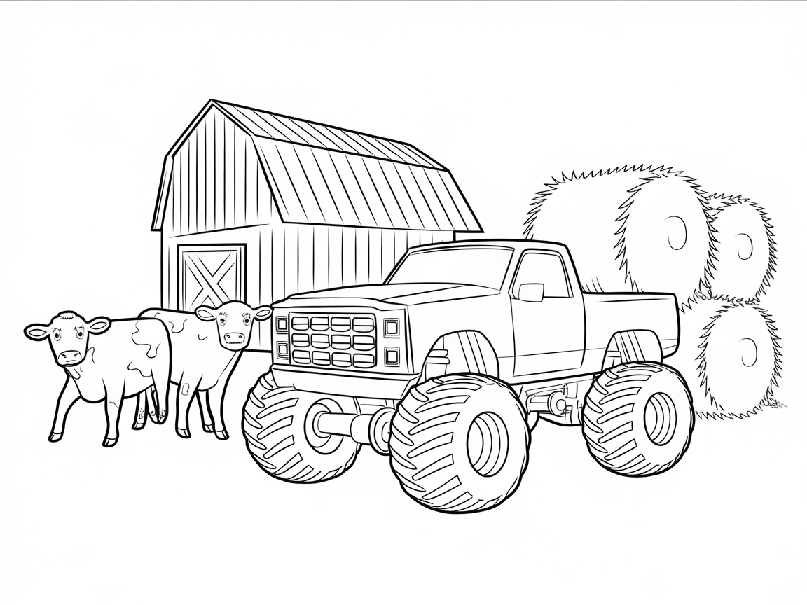 Farm Fun with This Country Monster Truck Scene