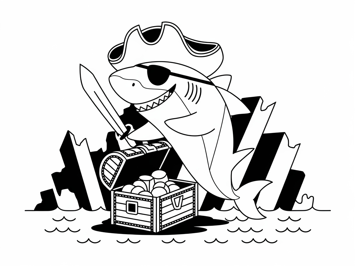 Set Sail with This Daring Pirate Shark Scene